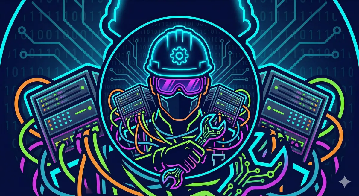 赛博包工头霓虹人像